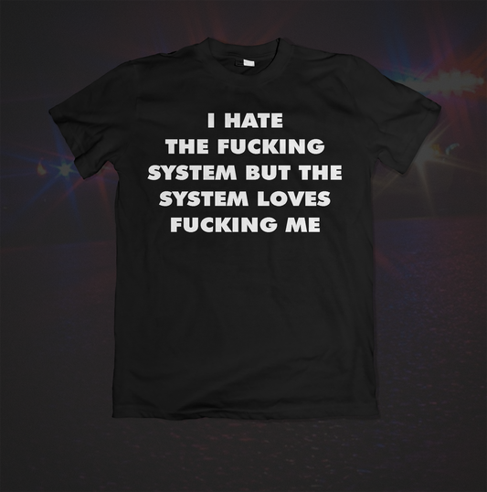 I hate the fucking system, but the system loves fucking me.