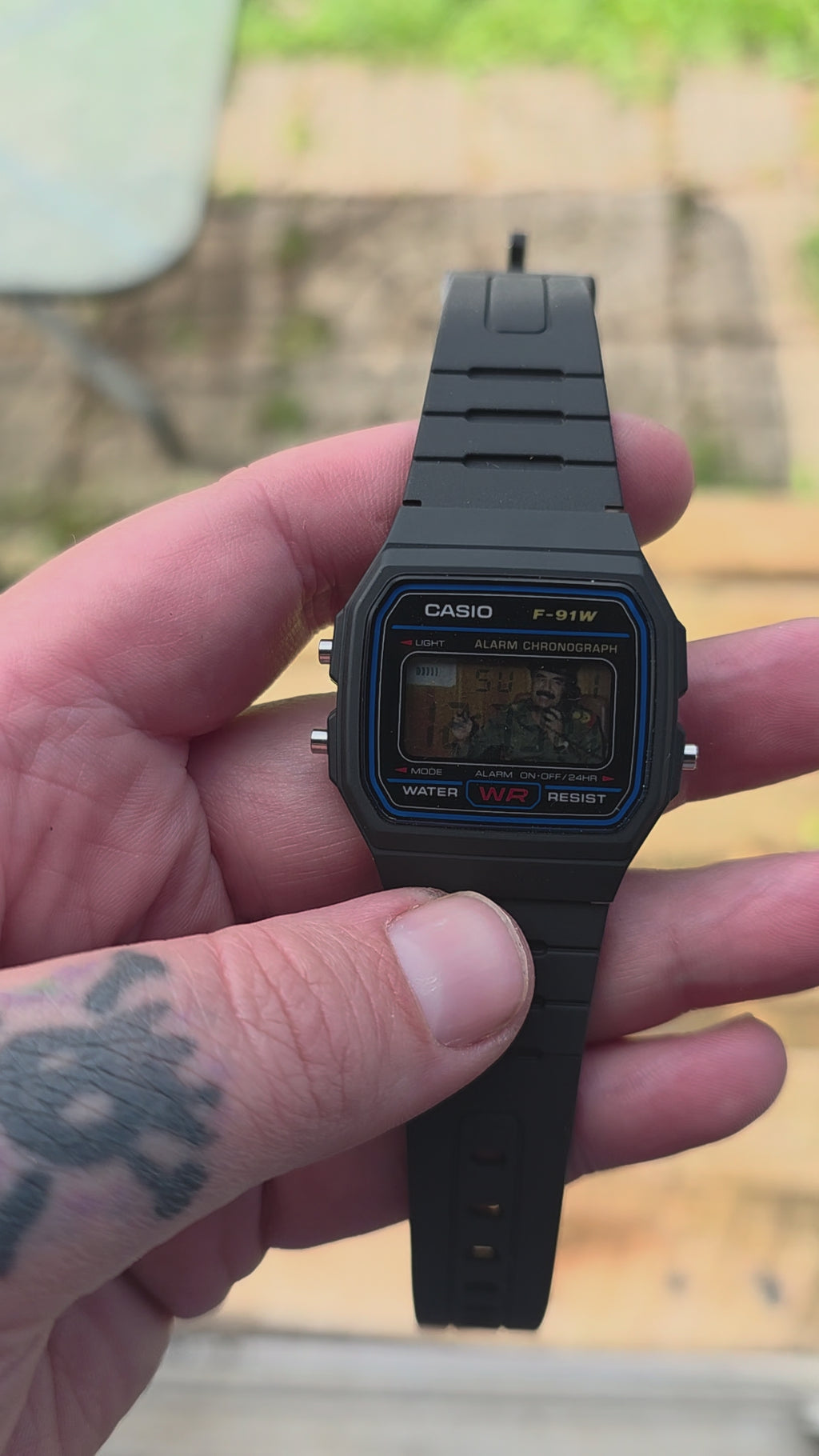 Custom Casio W-91 Watch (Novelty Background Mod)