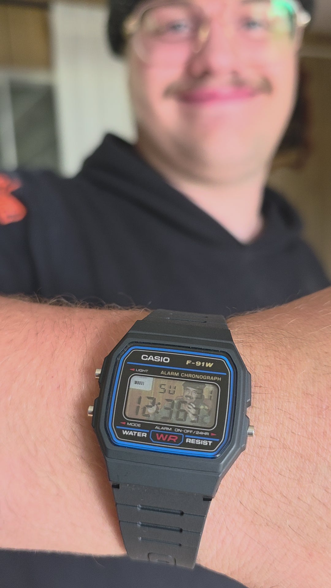 Custom Casio W-91 Watch (Novelty Background Mod)